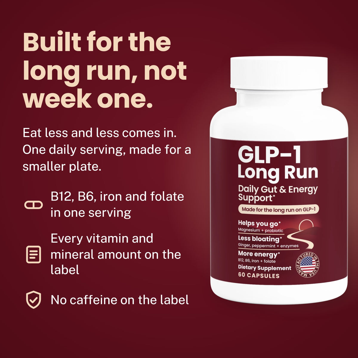 GLP-1 Long Run bottle: built for the long run, not week one